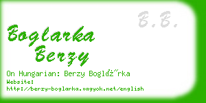 boglarka berzy business card